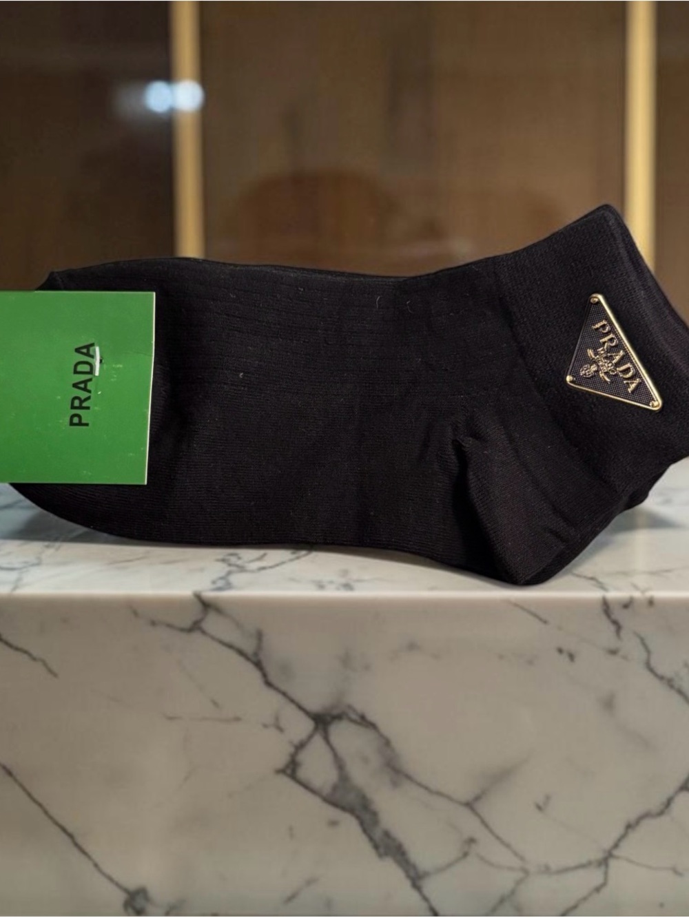 Black Logo Ankle Socks